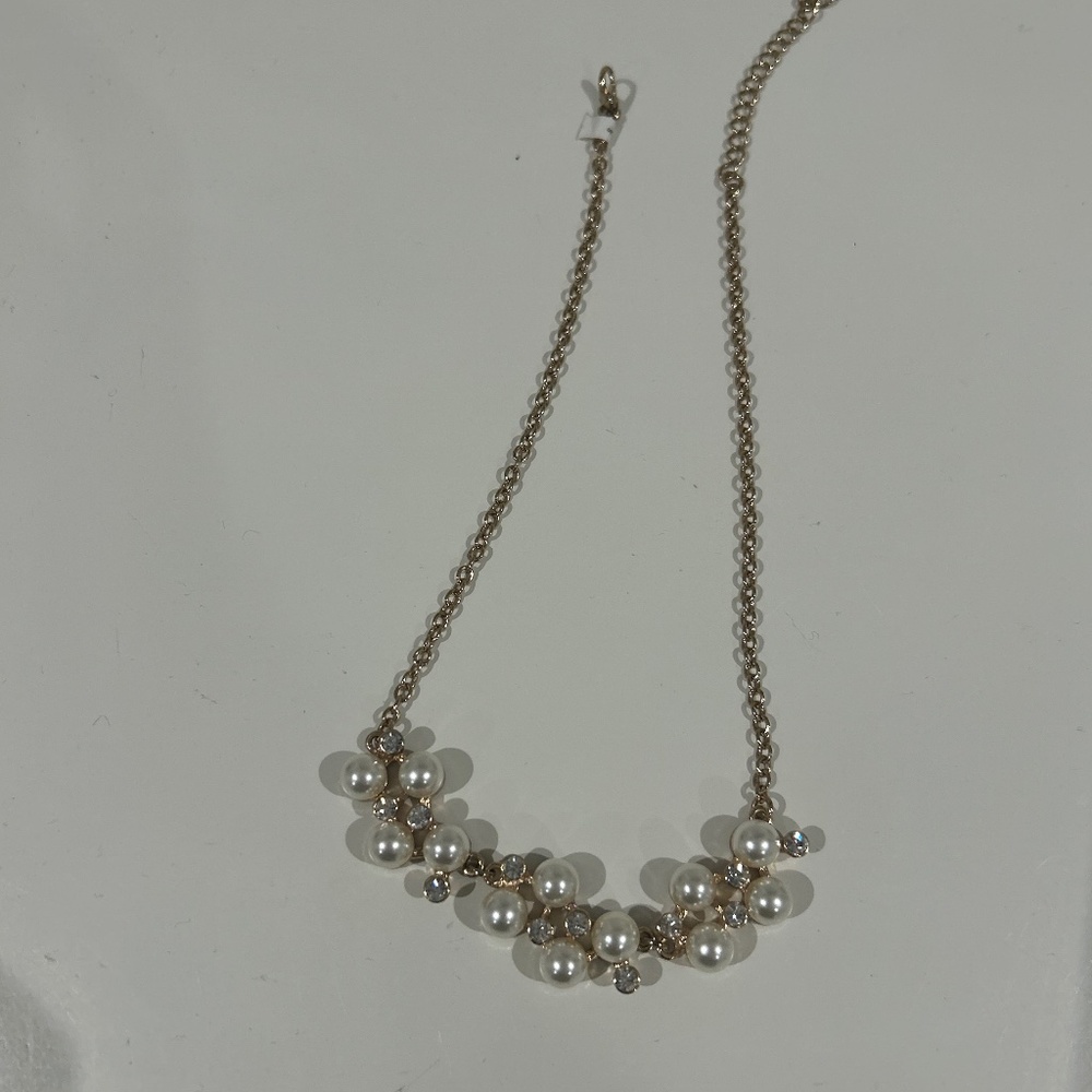 Pearl/Diamond Statement Necklace